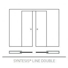 Пенал Eclisse SYNTESIS DOUBLE 600+600x2600мм под отделку ГКЛ для двух раздвижных дверей, (без обрамления проема)