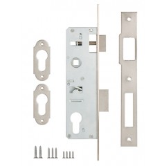 Корпус узкопрофильного замка с защёлкой 153 (35 mm) w/b (никель)