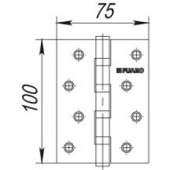 Петля универсальная 4BB 100x75x2,5 AB (бронза)