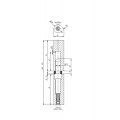 Петля приварная T1/160-20 ADJ с подшипником регулируемая