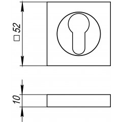 Накладка под цилиндр ET KM SN/CP-3