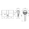 Цилиндровый Fuaro (Фуаро) механизм 100 ZA 60 mm (25+10+25) PB латунь 5 кл.