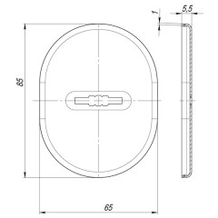 Декоративная накладка ESC 475 СP ХРОМ на сувальдный замок