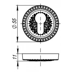 Накладка CYLINDER ET/CL-BB-17 Коричневая бронза 2 шт.