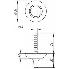 Ручка поворотная BKW6 AR-SN/CP-3 (без ответной части)