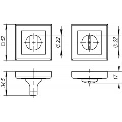 Ручка поворотная BK6 QL ABG-6 зеленая бронза