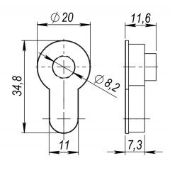 Вставка под шток для CYLINDER AB-7 бронза