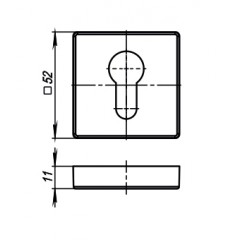 Накладка CYLINDER ET USQ  CP-8 Хром 2 шт