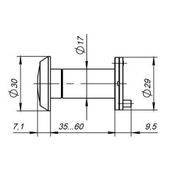 DVP1/NEW, 16/140/35x60 (оптика пластик) CP Хром