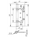 Петля Punto (Пунто) универсальная без врезки IN5200W CP (200-2B 125x2,5) хром