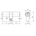 Цилиндровый Ajax (Аякс) механизм AX100/60 mm (25+10+25) CP хром 5 кл.