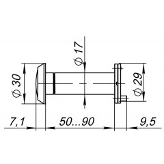 DVP3/NEW, 16/140/50x90 (оптика пластик, угол обзора 140) CP Хром