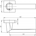 Ручка Armadillo (Армадилло) раздельная CORSICA SQ003-21CP-8 хром