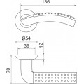 Ручка Armadillo (Армадилло) раздельная Libra LD26-1SN/CP-3 матовый никель/хром