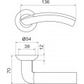 Ручка Armadillo (Армадилло) раздельная Libra LD27-1SN/CP-3 матовый никель/хром