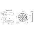 Ручка Fuaro (Фуаро) раздельная BAROCCO SM MAB-6 темная бронза