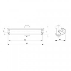 Доводчик дверной DCTR50-100 (TDR-100) 50-100кг WH белый