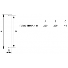 Дверная ручка 290/131 Wc Rania Полированная латунь