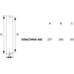 Дверная ручка 353/458 Pass Regina Полированная латунь